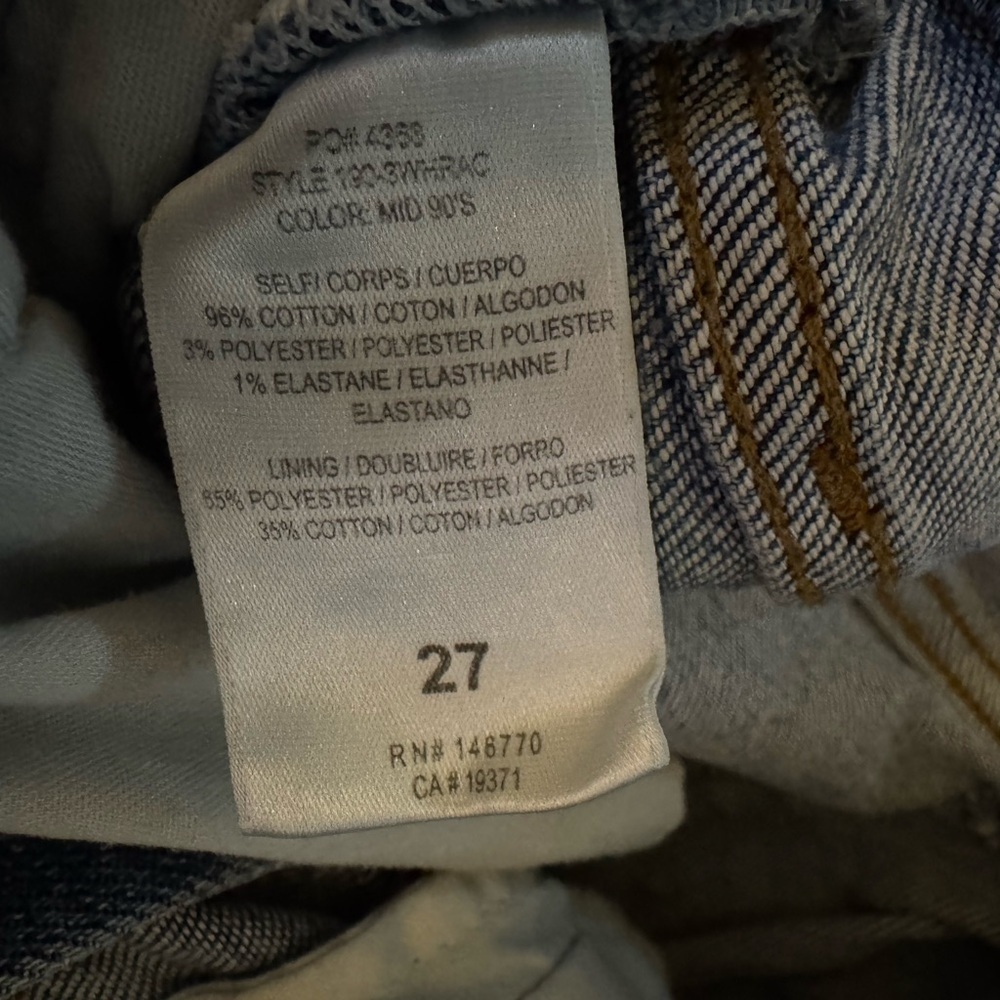 Re/Done 90’s High Rise Ankle Crop Light Blue Ankle Jeans - Picture 8 of 12